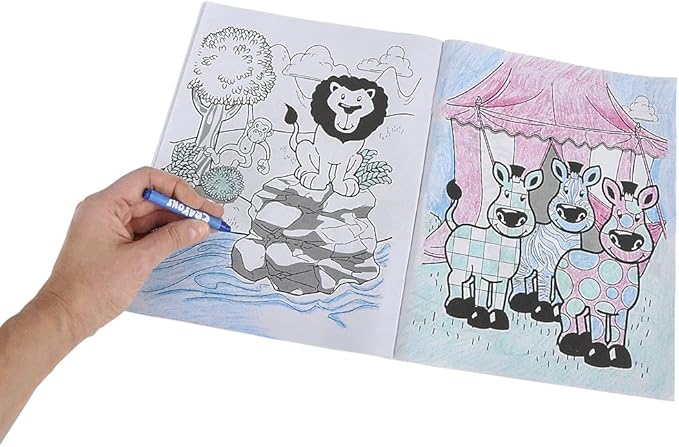 18Pcs Zoo Animal Coloring Books Bulk for Kids - 9"x11" Animal Party Favors with Jungle Safari Animals and Activity Sheets for Goodie Bags, Classrooms and Themed Birthday Supplies (Pack of 18)