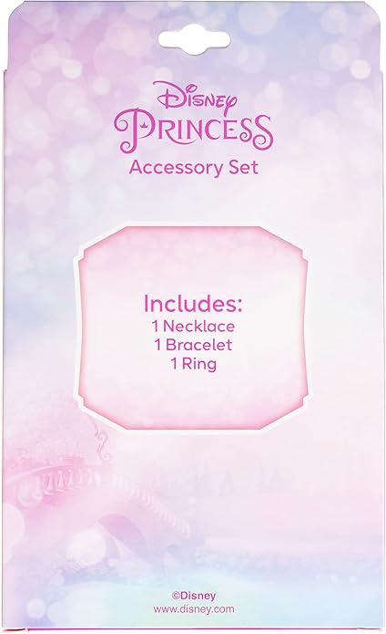 Girls Jewelry Set 3 Piece Princess Toys | Jewelry Set with Beaded Necklace for Gilrs - Toddler Bracelets and Girls Ring | Toddler Girl Toys | Kids Jewelry for Girls | Princess Dress up Ages 3+