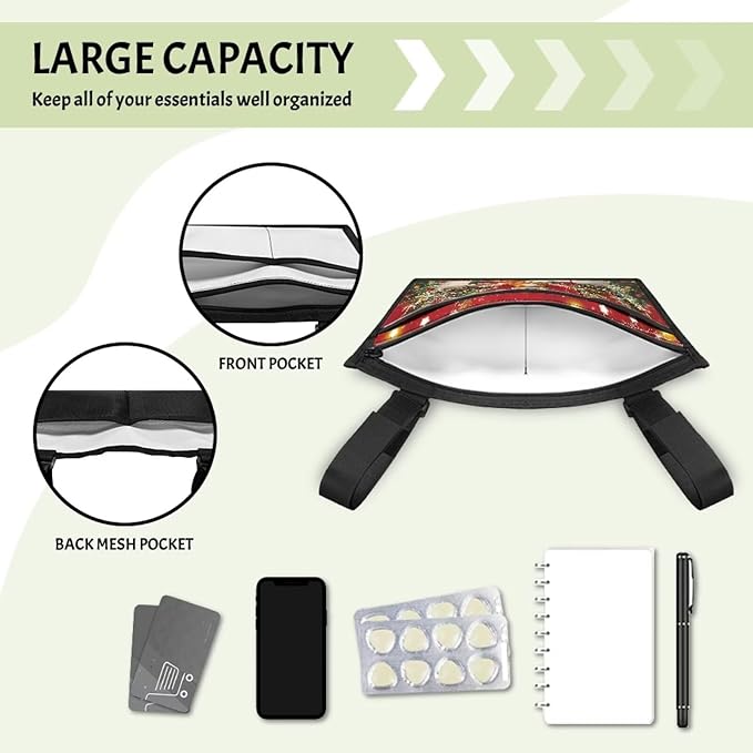 ZOUTAIRONG Christmas Cat Wheelchair Side Bag Power Wheelchair Bag Walker Bag Walker Organizer Pouch Tote for Rollator and Folding Walker Wheelchair Bags to Hang on Side