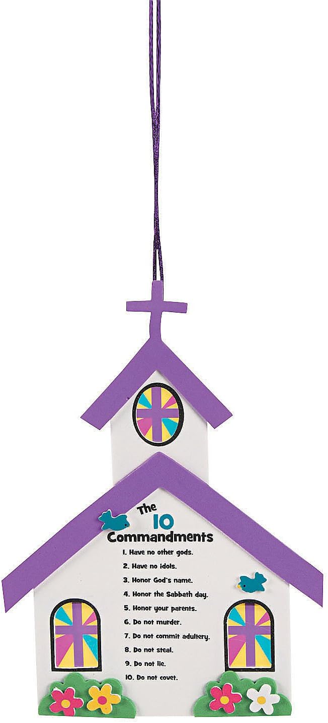 Fun Express 10 Commandments for Kids Craft Kit - Crafts for Kids and Fun Home Activities - VBS Vacation Bible School Supplies/Decor