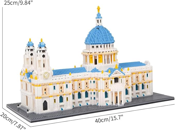 St Paul's Cathedral London Building Blocks Set (7053Pcs) Famous World Architecture Educational Toys Micro Bricks for Kids Adults