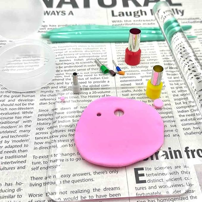 13PCS Polymer Clay Tool Set Acrylic Clay Roller with Acrylic Sheet Backing Board Clay Modeling Shaping Tool Round Shape Clay Cutters for Pottery Polymer Clay DIY Sculpting Craft