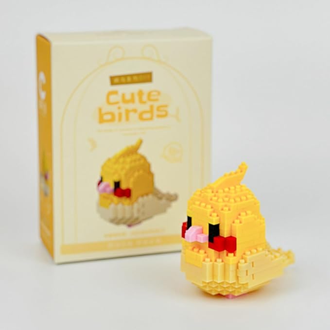 Birds Building Blocks for Adults Mini Building Blocks Birds Building Bricks Toy Micro Block Building Set Gift for Kids and Adults-237 PCS(Cockatiel A)