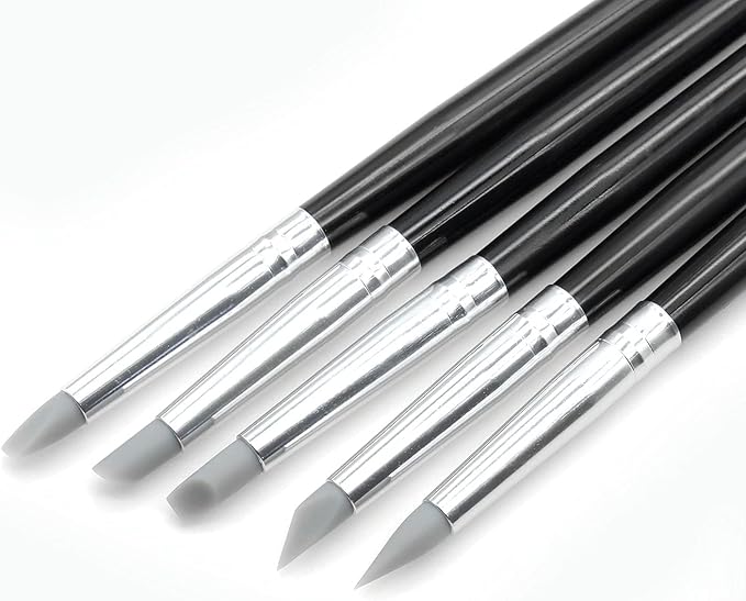 4 Set Silicone Tips Clay Modeling Clay Sculpting Tools Wipe Out Pottery Tools for Carving,Shaping,Clay Sculpture,Modeling,Painting