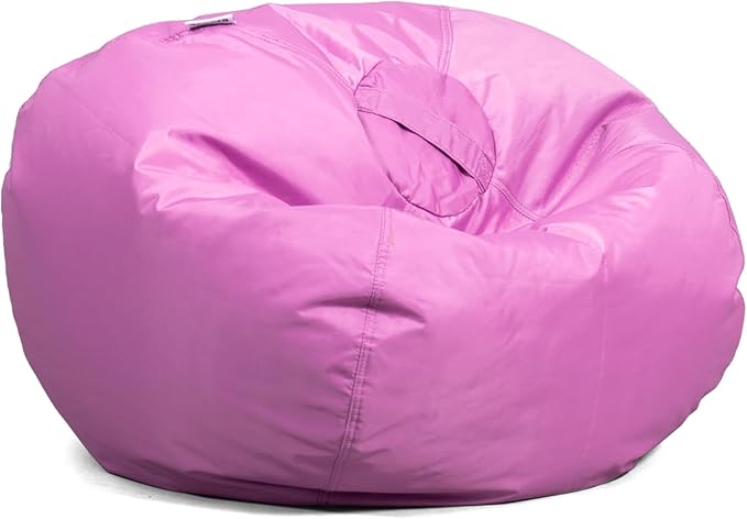 Big Joe Classic Bean Bag Chair, Radiant Orchid Smartmax, Durable Polyester Nylon Blend, 2 feet Round