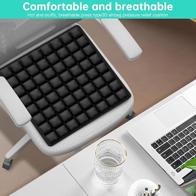 Travel Cushion Airplane Seat-Ergonomic Comfort Support,Air Inflatable Pressure Relief Seat Cushion Optimal Support for Long Sitting