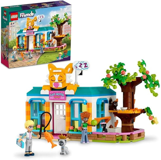 41742 Friends Cat Hotel A Toy Brick Building Set Perfect for Cat Lovers Featuring A Cat Themed Building and 3 Cat Characters 6+ 445 Pieces