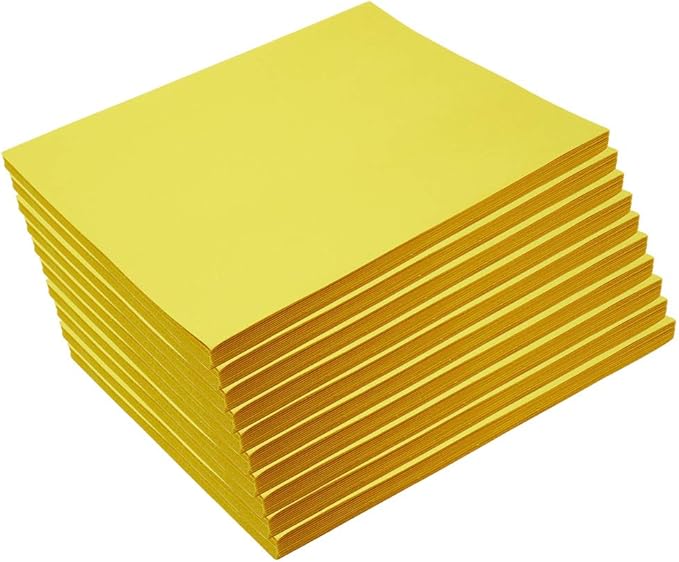 Construction Paper,Yellow,9 inches x 12 inches,300 Sheets,Heavyweight Construction Paper,Crafts,Art,Kids Art,Painting,Coloring,Drawing,Creating,Paper,Art Project,All Purpose