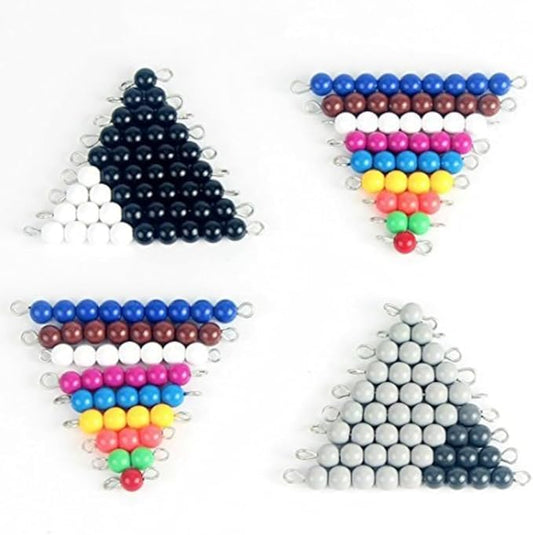 DANNI Montessori Baby Math Educational Toy Subtraction Snake Game Math Teaching Aids Wood Box Colorful Plastic Checker Board Beads