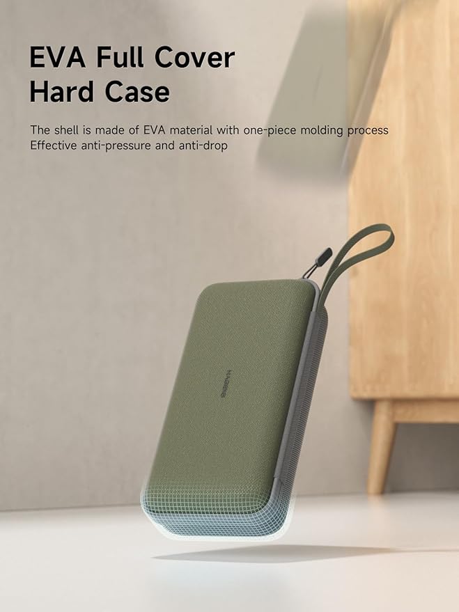 Hagibis Electronics Organizer Travel Case Cable Organizer Bag Pouch Portable Waterproof Carry Case for Cable, Charger,Power Bank, SD Card, Mouse, USB Flash Disk (DPB02 Green)