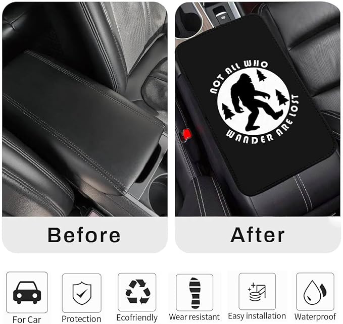 Afro Women Vehicle Center Console Armrest Cover Pad,Black Kind Girl Car Accessories Middle Console Cushion Pad,Auto Arm Rest Mat Decor African American Women Gifts for Most Vehicle SUV Truck