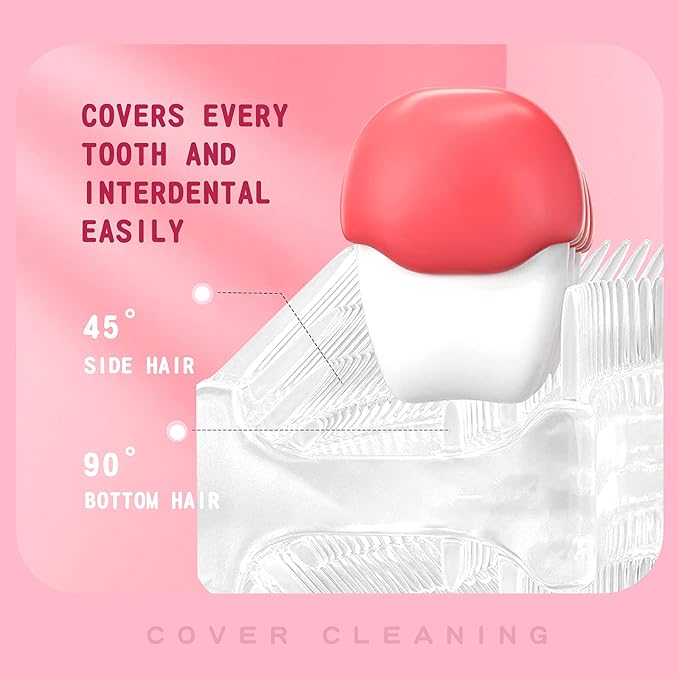 Kids U Shaped Electric Toothbrush with 4 Brush Heads, Sonic Toothbrush Kids with 5 Modes, Cartoon Dinosaur 360-Degree Cleaning IPX7 Waterproof Design (2-6 Age (Pink))