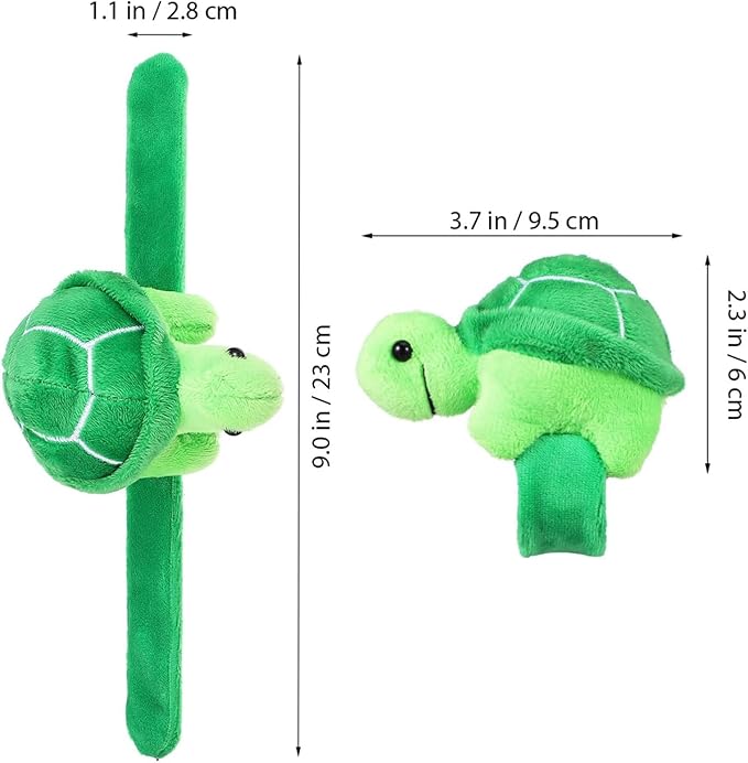 jarbins Stuffed Turtle Slap Bracelets Animal Turtle Wrist Plush Slap Bracelets Wristband for Children Birthday Party Favors Kids Toy Decor