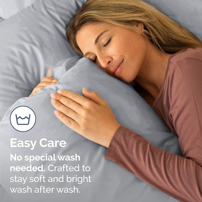 Queen Pillow Cases Set of 2 - Ultra Soft Hotel Quality Pillowcase Covers - Comfy, Cozy & Wrinkle Free - Shrink, Stain & Fade Resistant - Machine Washable Pillow Protectors - 2 Piece Set - Steel Blue