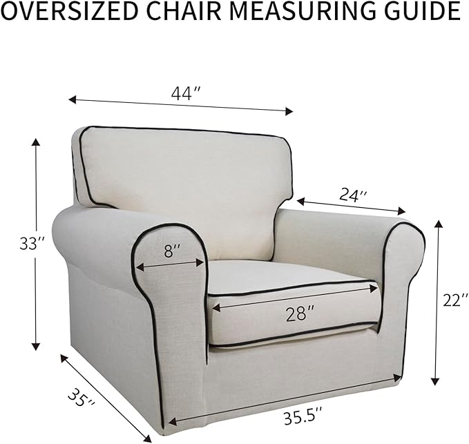 PureFit Reversible Quilted Sofa Cover, Water Resistant Slipcover Furniture Protector, Washable Couch Cover with Non Slip and Elastic Straps for Kids, Dogs, Pets (Oversized Chair, Greyish Green/Beige)