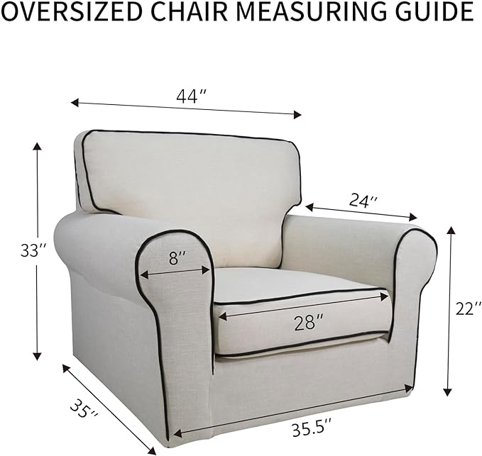 PureFit Reversible Quilted Sofa Cover, Water Resistant Slipcover Furniture Protector, Washable Couch Cover with Non Slip and Elastic Straps for Kids, Dogs, Pets (Oversized Chair, Chocolate/Beige)