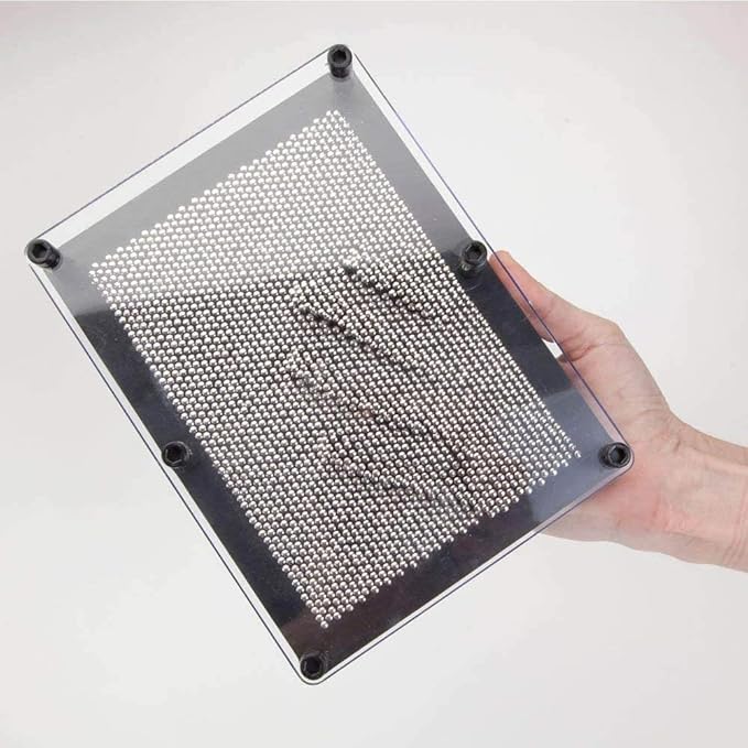 3D Metal Pin Art Toy 3D Art Sculpture Metal Pin Hand Face Model Office Decoration Desk Toy Challenge Senses Sculpture Pins Craft Toys for Kids and Adult