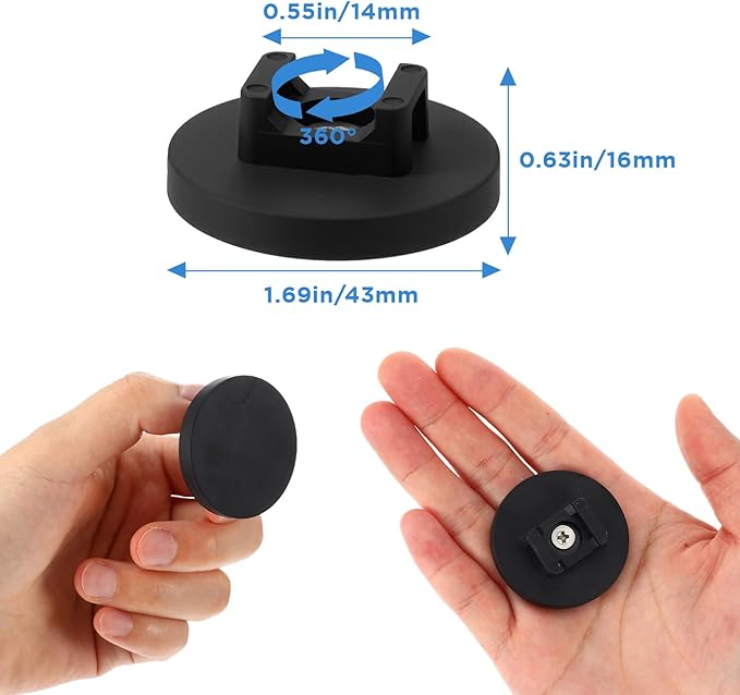 15 Pieces Magnetic Cable Clips Heavy Duty Zip Tie Mount Base Black Magnetic Wire Holder for Cable Management, Suitable for Home, Office, and Automotive Use