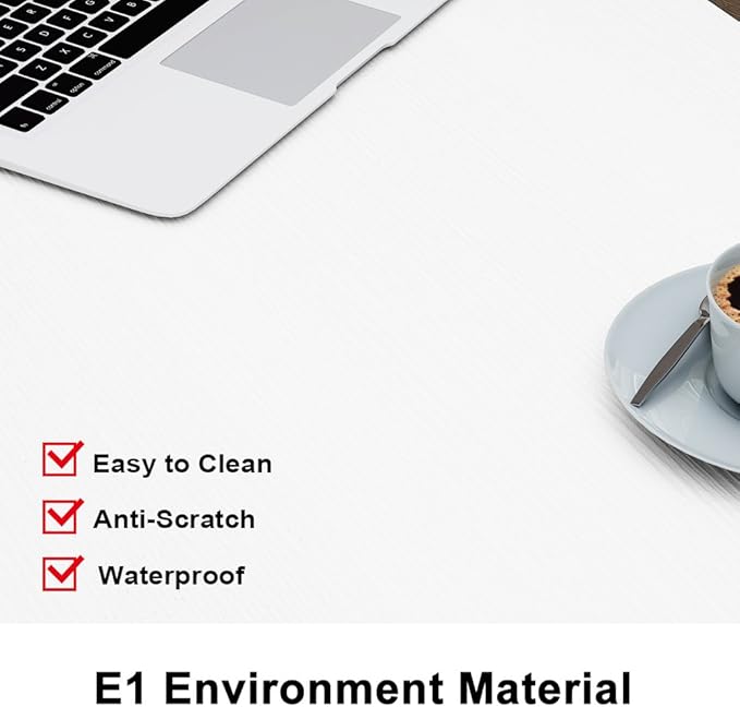 Tribesigns Modern Simple Computer Desk, 47 inch Office Desk Computer Table, Study Writing Study Desk for Home Office, White