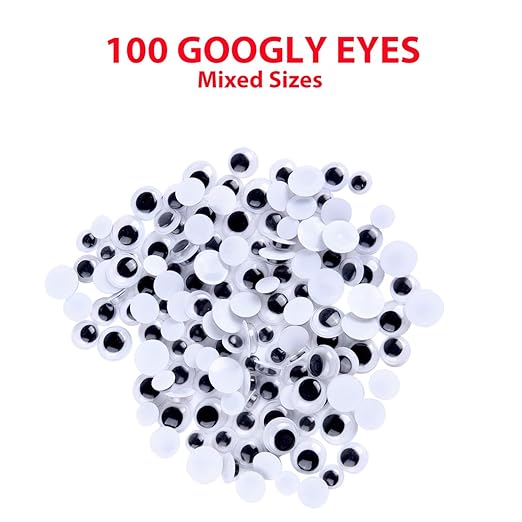 EpiqueOne 1300-Piece Arts & Craft Supply Set | Includes 1200 Chenille Pipe Cleaner Stems in 12 Colors & 100 Googly Eyes | Ideal for Use at Home & School for DIY Art & Craft Projects, Decoration & More