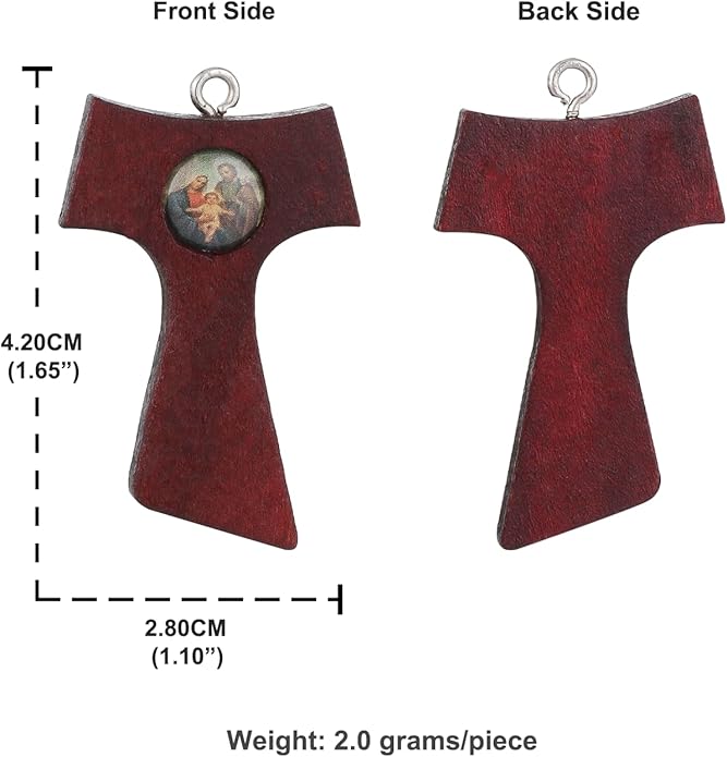 COTTVOTT Wooden Christian Jesus Cross/Orthodox Crucifix Charms Pendants for Rosary Necklace, DIY Jewelry Making Accessories Parts