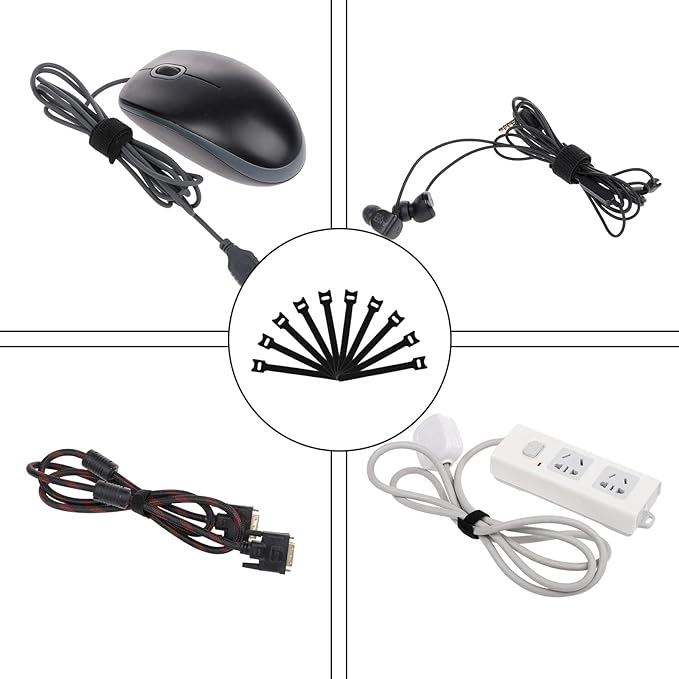 FABROK Cable Management Box, Cord Organizer Box with 10 Cable Ties, Power Strip Storage to Hide Charger Adapter Power Cord Charging Station(Small/Green)