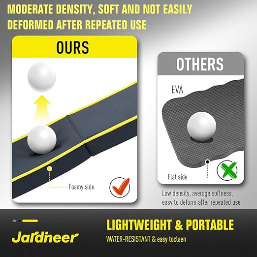 Jardineer Kneeling Pad for Gardening & Extra Thick Knee Pad – Soft Foam Knee Cushion with Waterproof Cover – Large 24x13 Inch Garden Kneeler Mat for Weeding, Exercise, Floor Work