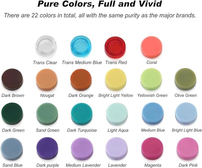 Feleph Custom 1×1 Flat Tiles 2200PCS Round Bricks MOC Parts and Pieces, 22 Colors Bulk Studs Building Accessories for Smooth Surface, Mosaics and Pixel Art Toy Dots Compatible with Major Brands 98138