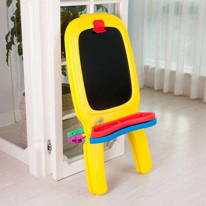 Crayola: Deluxe Magnetic Double-Sided Easel - Dry Erase Includes Crayons, Stickers, Magnet Letters & Gears, Ages 3+