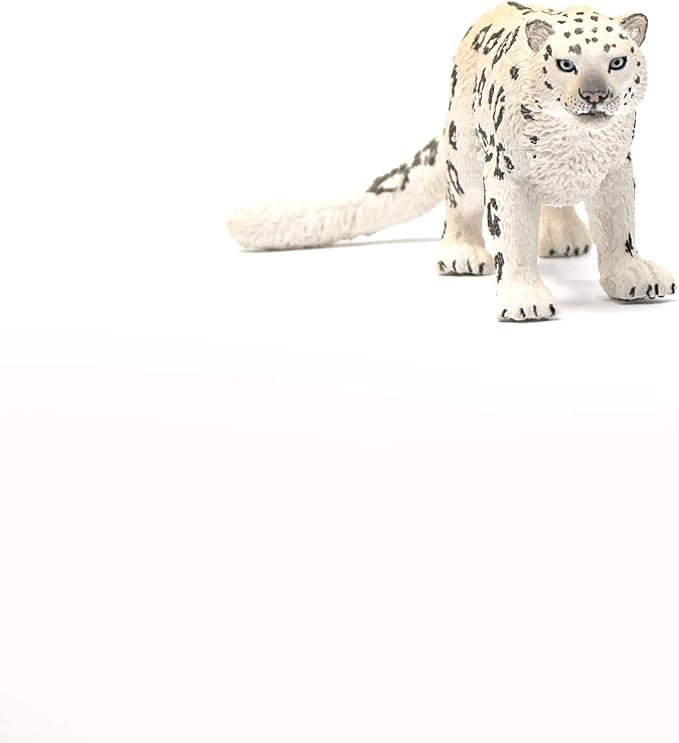 Schleich Wild Life Realistic Prowling Snow Leopard Figurine - Intricately Painted and Highly Detailed Wild Animal Toy, Durable for Education and Fun Play, Perfect for Boys and Girls, Ages 3+