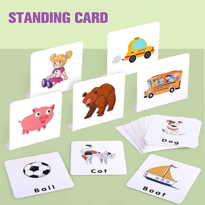 TOY Life Montessori Toys for 1 2 3 Year Old, 6-12 Months Baby Alphabet Flash Cards for Toddler, Reading Spelling Games, CVC Words for Kindergarten Preschool Learning & Education Activities Toy for Kid