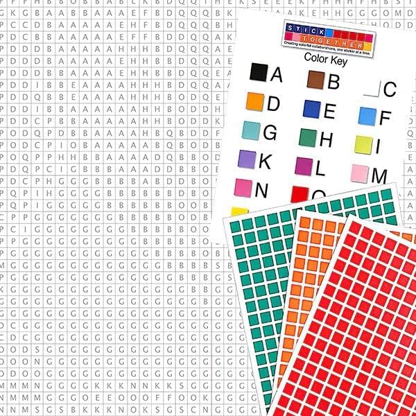 Llama Mosaic Sticker Art Kit for Kids and Adults, Large Sticker by Number/Letter Poster 36" x 40" with 3,996 Stickers, Paint by Stickers Puzzle for School, Classroom, Home