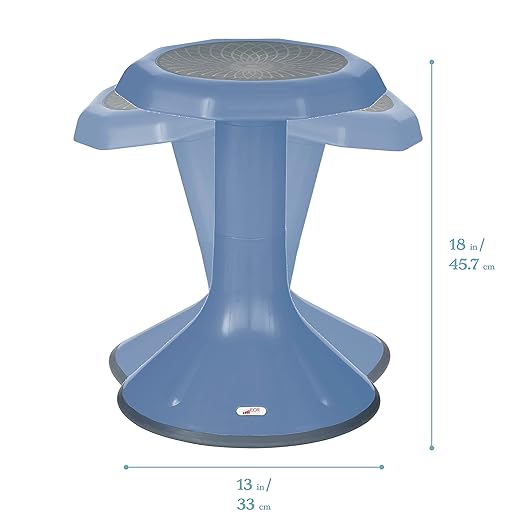 ECR4Kids ACE Active Core Engagement Wobble Stool, 18-Inch Seat Height, Flexible Seating, Powder Blue