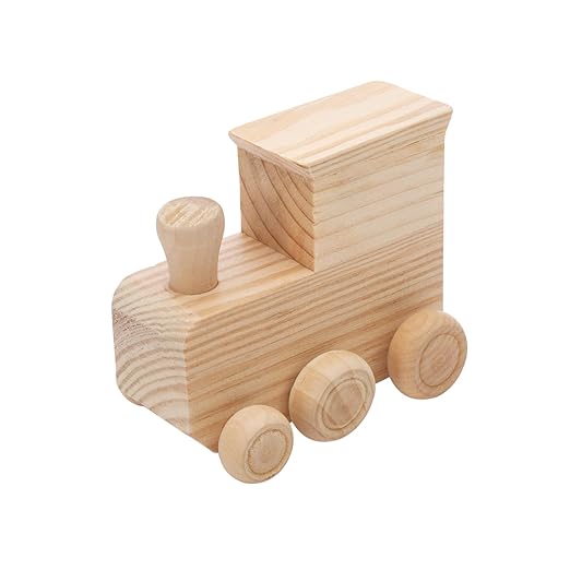 Colorations® Decorate Your Own Wooden Trains, Set of 12, Craft for Kids & Fun Home Activities, Create Unique & Personal Designs, Fun Kids Craft Project, Craft Project for Boys & Girls, Craft & Enjoy!