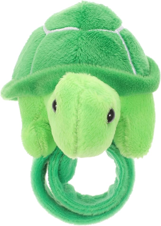 Kisangel 1pc Animals Slap Bracelet Turtle Slap Bracelet Stuffed Animal Slap Bracelets Huggers Turtle Party Favors(Green)