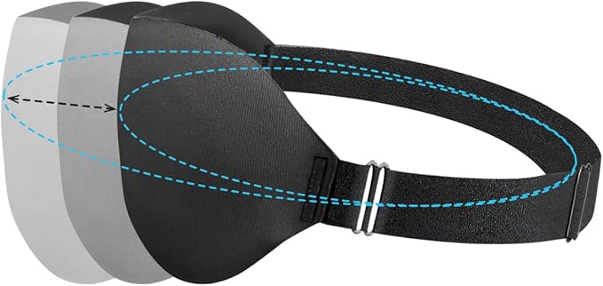 DTS Eye Sleep Mask for Side Sleepers Men Women Zero Eye Pressure 3D Cups Complete Light Blocking Night Blindfold with Adjustable Strap Shade Cover Sleeping Mask for Travel Nap Work Home (Black)