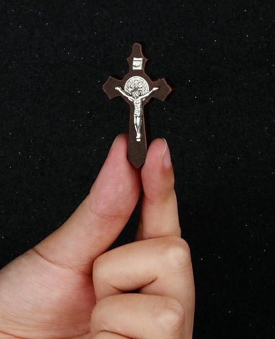 COTTVOTT Wooden Christian Jesus Cross/Orthodox Crucifix Charms Pendants for Rosary Necklace, DIY Jewelry Making Accessories Parts