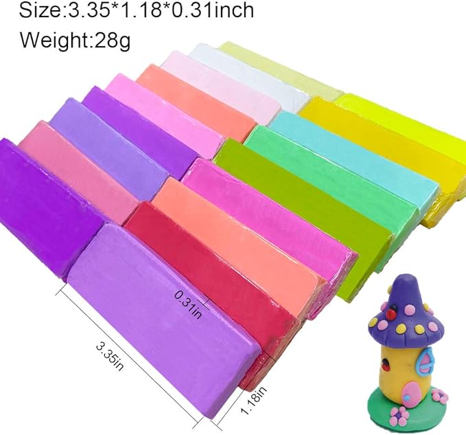 60 Colors Polymer Clay Set, 1oz/Block Oven Bake with 19 Sculpting Clay Tools and 14 Kinds of Different Accessories, Non-Stick, Non-Toxic, Ideal DIY Gift for Kids