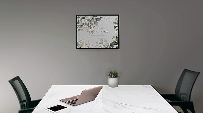GL GLOBAL LIFE 55 inch Large Computer Desk Wood, Modern Simple Style Desk for Home Office, Bedroom, Study Student Writing Desk, Small Spaces, White Metal Frame, Marble Grain Top