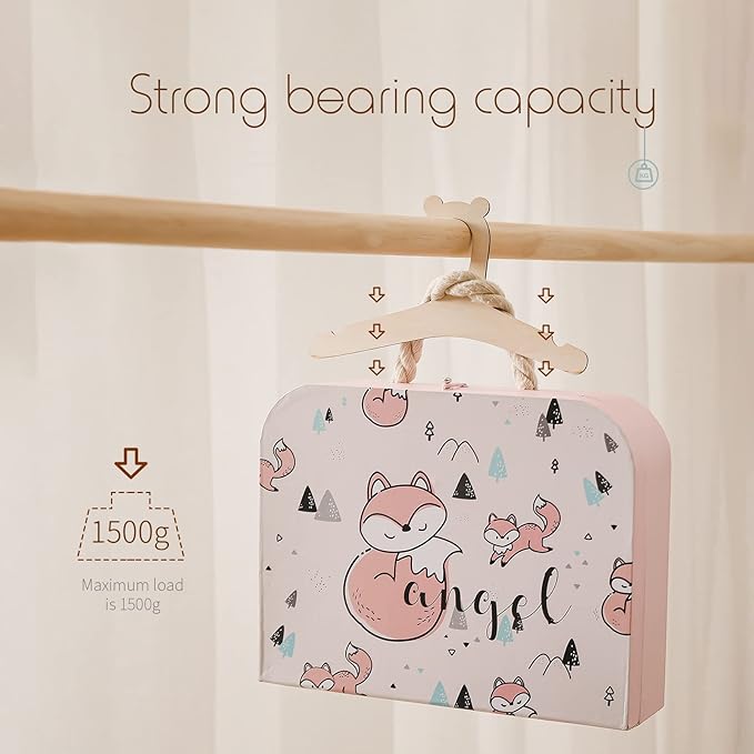 20 Pcs Kids Wooden Hangers，9'' Kids Baby Toddler Children Wooden Hangers,for Clothes & Pants，Baby Children Wooden Hangers