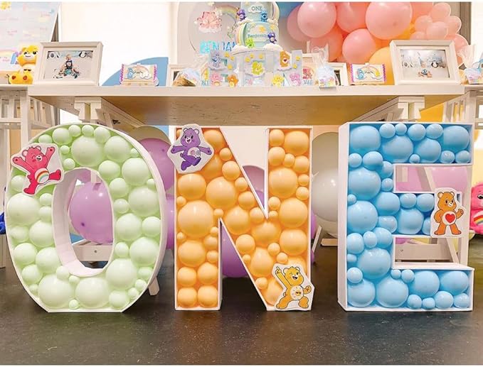 3FT Tall Mosaic Balloon Frame Letters Big Marquee Light Up Letters DIY Kit for Birthday Party Wedding Backdrop Decor Letter D Pre-Cut Foam Board