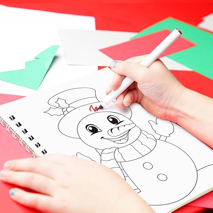 Christmas Sticker Coloring Books 3-Pack,Christmas Toys Activity Pad for Kids Toddlers Ages 2-8(30 Scenes)