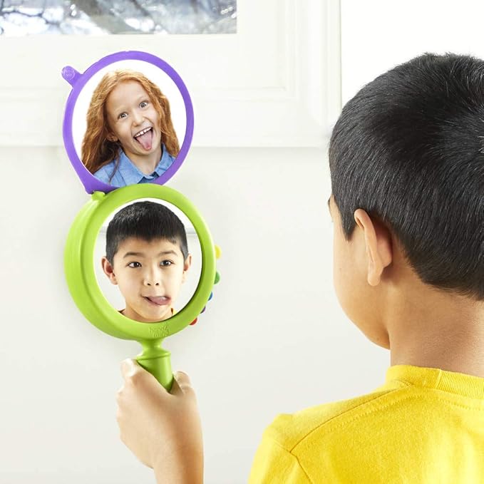 hand2mind See My Feelings Mirror, Play Therapy Toys, Mindfulness for Kids, Emotional Regulation for Kids, Social Emotional Learning Activities, Calm Down Corner Supplies, Calming Corner (Set of 1)