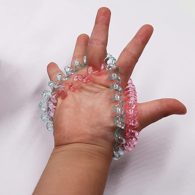 MaberryTech Direct Teething Toys for Kids Babies with Autism, Stretchy Sensory Chew Toys for Boys Girls Chewing Biting, 6 Pack Coil Teething Toys for ADHD Fidget Anxiety or Special Needs