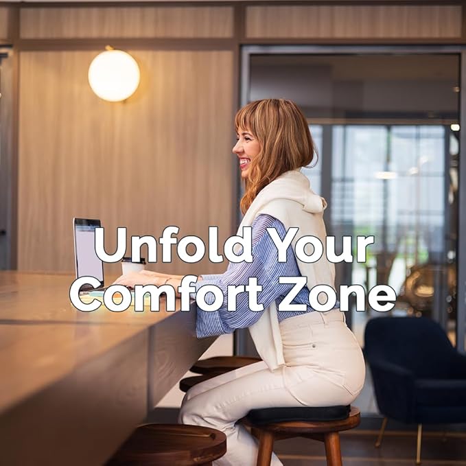 ComfiLife Ergo-Gel Airplane Seat Cushion – Travel Seat Cushion – Compact, Foldable, Portable Comfort