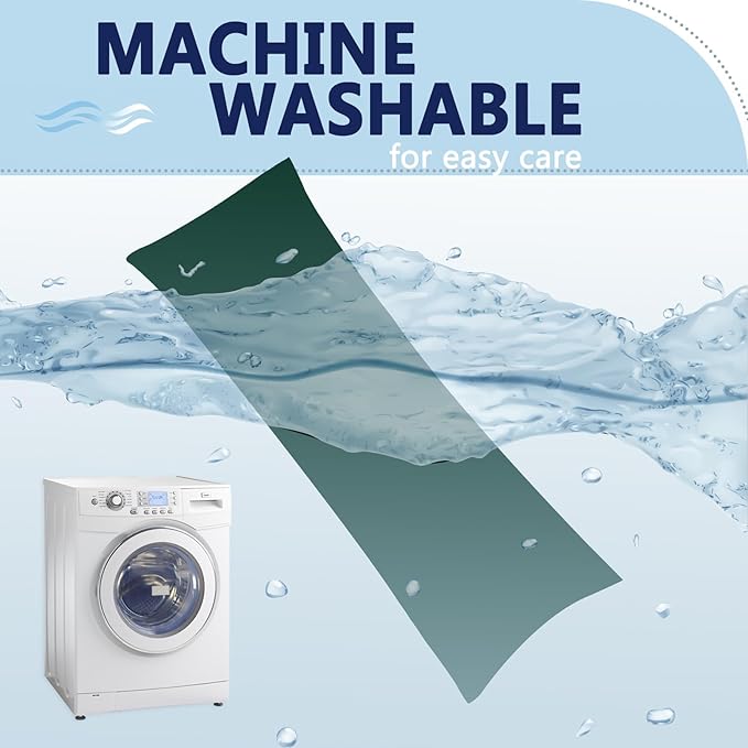 DOWNCOOL Large Body Pillow Insert with Cooling Cover - Soft Long Bed Pillow for Summer - Breathable Full Body Pillow for Adults - 20x54 inch (Green, with Cover)