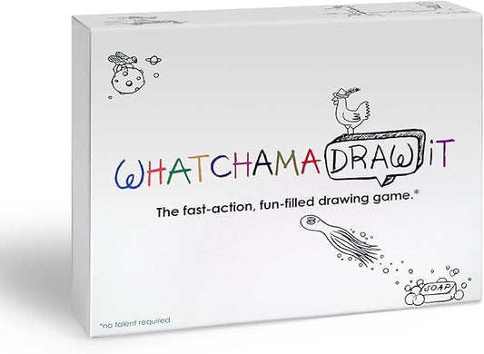 The Imagineering Company WatchamaDrawit Fast Action Drawing Game with Wildly Creative Challenges - A Family Board Game for Kids and Adults - Let The Family Game Night Fun Go Crazy