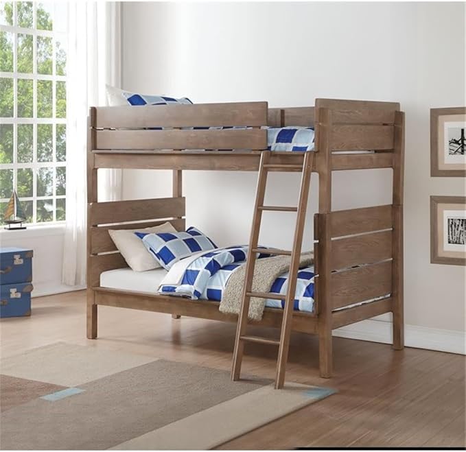 Acme Ranta Twin/Twin Bunk Bed in Antique Oak