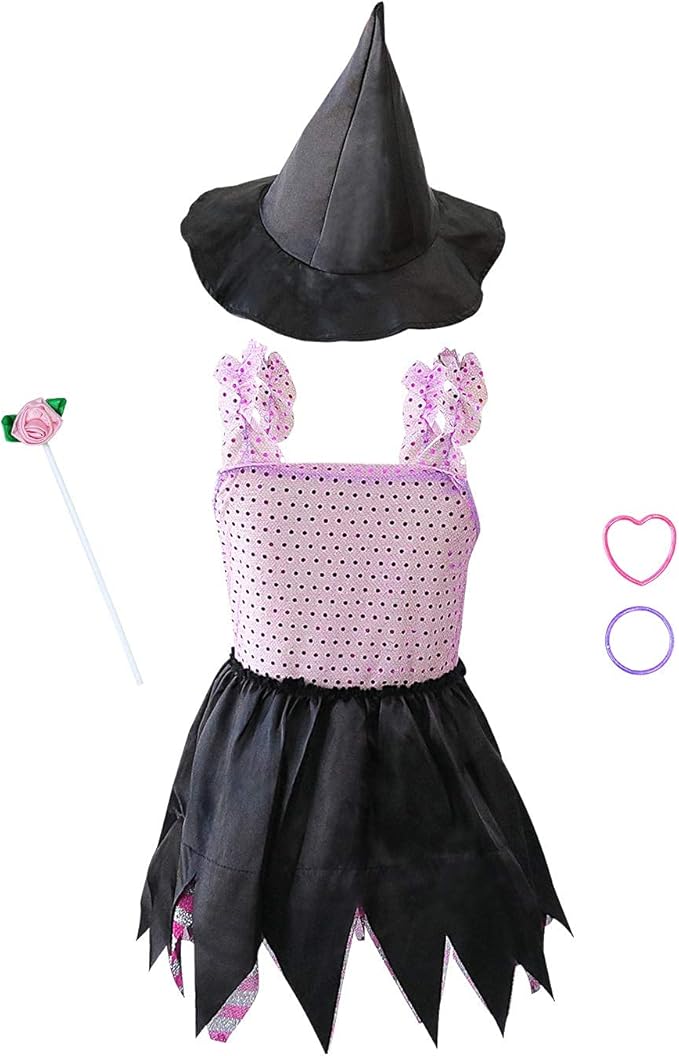 Jeowoqao Girls Dress up Trunk Princess Set, 24Pcs Pretend Play Costume Set, Fairytale, Supergirl, Princess, Rainbow Girls Costume for Toddler/Little Girls Ages 3 4 5 6 Years