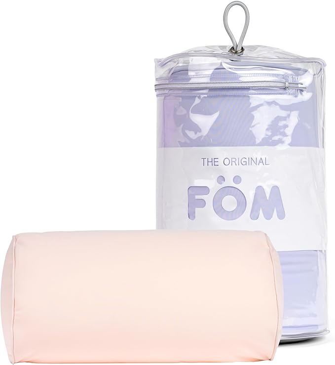 Brookstone Squishy FOM Cushion Pillow - The Original Stretchy, Comfy, Colorful Pillow for Neck, Lumbar Support, and Bed - for Sleeping, Car, Travel - Small Pillow, Apricot, 12 x 7 Inches